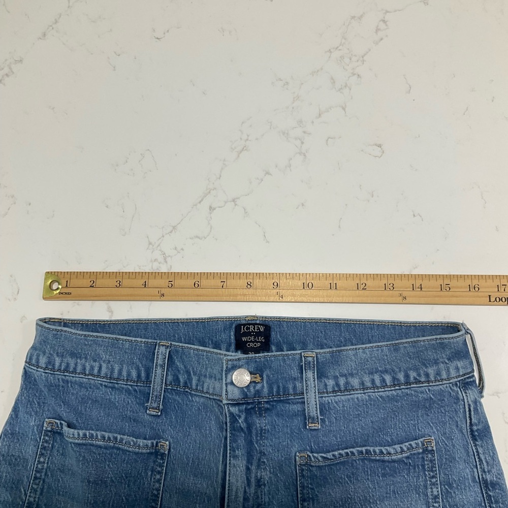 J.Crew Wide Leg Crop Jeans Size 30 | High Rise Blue Denim - Picture 5 of 6